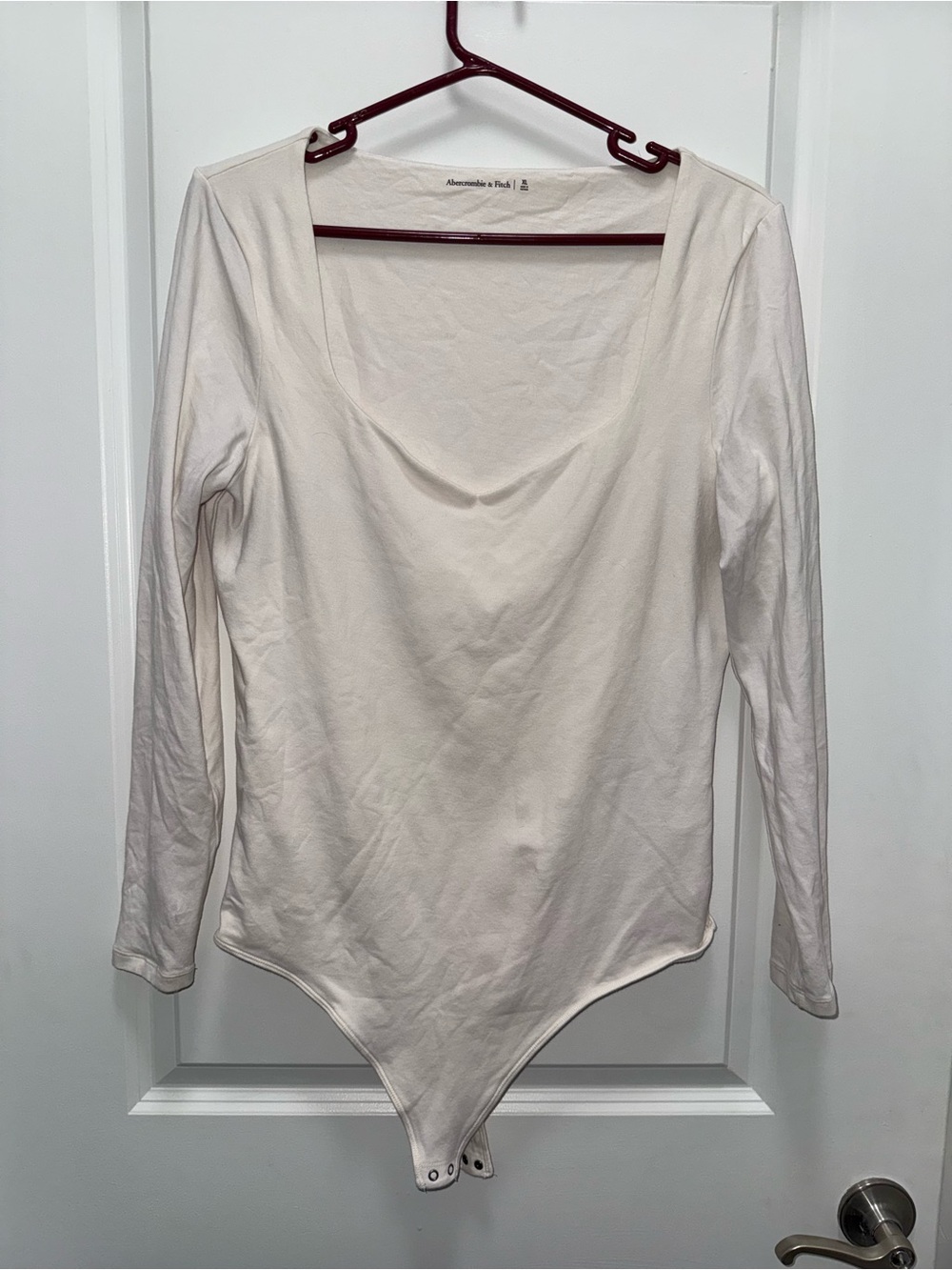 Abercrombie & Fitch Cream Basic Bodysuit Top